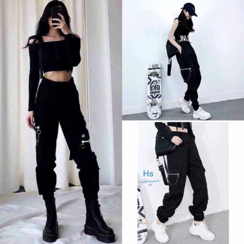 [ Form Chuẩn- Cực Chất ] Quần jogger túi hộp vải cotton dày đẹp co giãn form 50-70kg Hottrend 2021