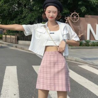 Chân váy kẻ