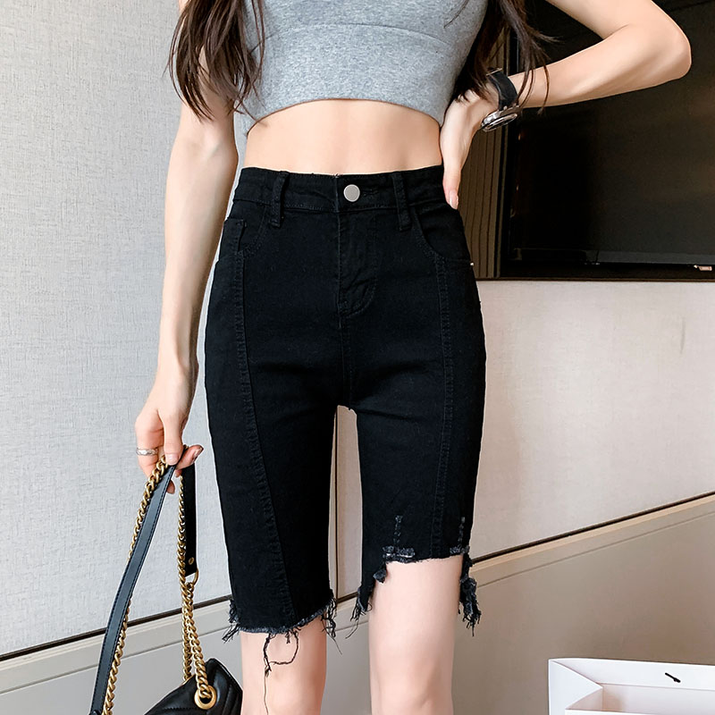Quần Đùi Denim Rách Thời Trang Dành Cho Nữ