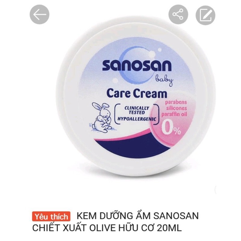 kem dưỡng ấm chống khô nẻ Sanosan 20ml