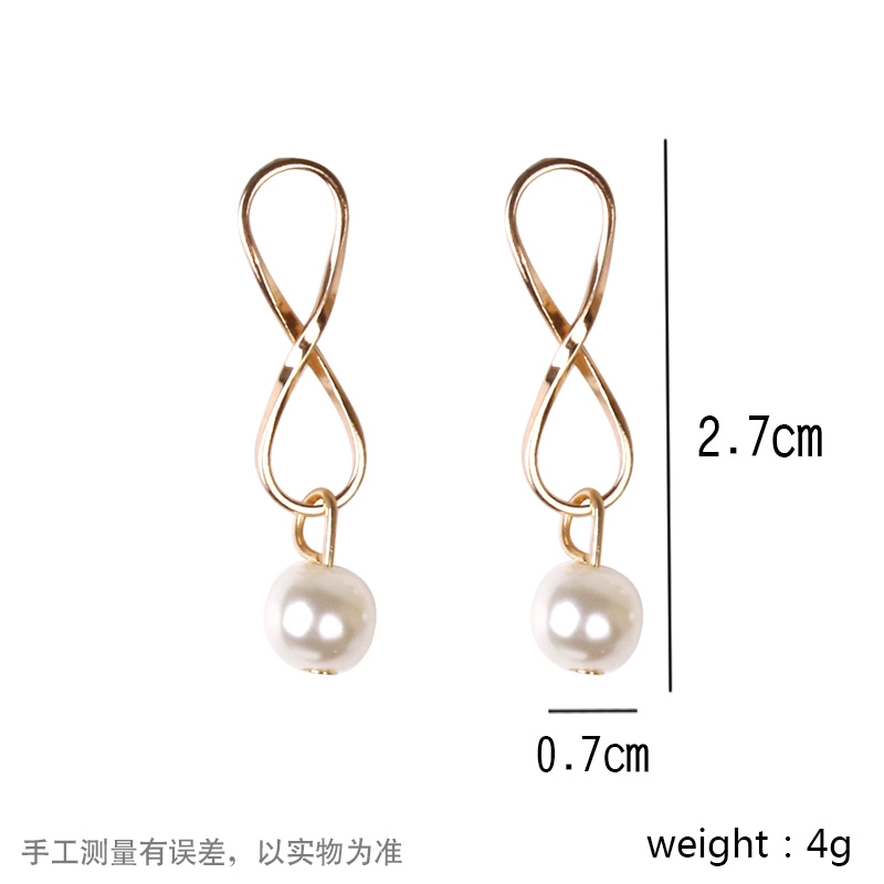 Khuyên tai mạ bạc 925 đính hạt ngọc trai giả thời trang đơn giản nữ tính