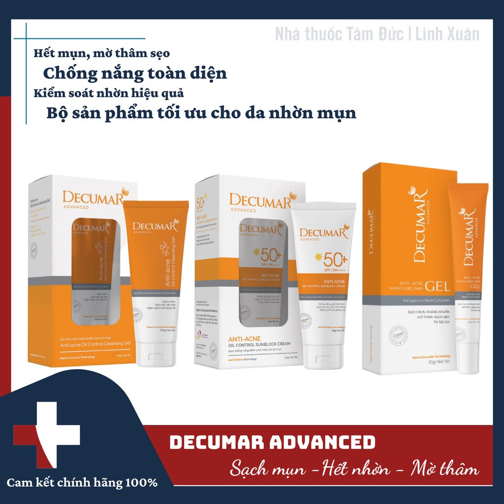 DECUMAR ADVANCED - BỘ SẢN PHẨM DÀNH CHO DA NHỜN MỤN [DECUMA]