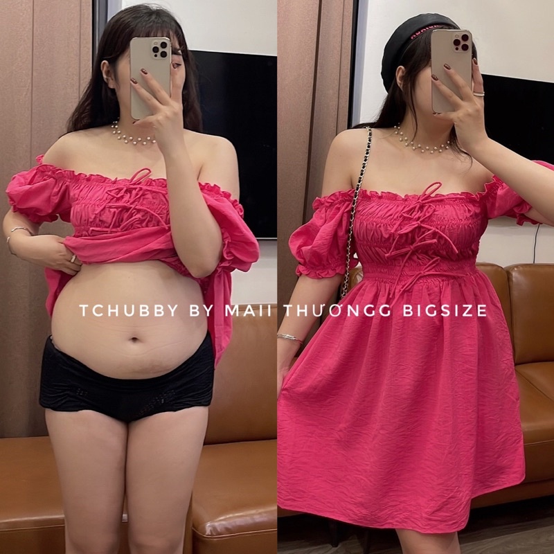 D8 Váy Chun Ngực Maii Thươngg Bigsize (Mặc Được 2 Kiểu)