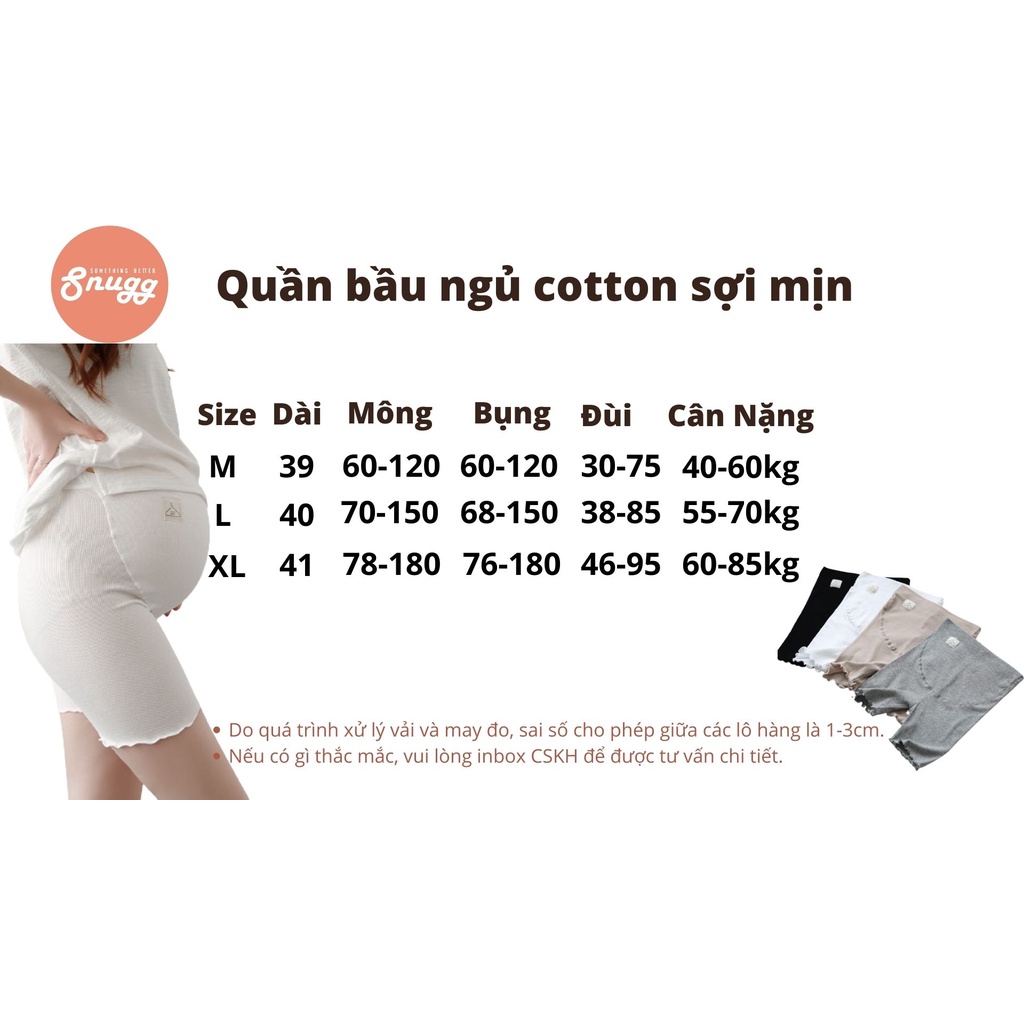 Quần bầu mặc trong váy - an toàn - cotton sợi mịn Dandelion Snugg SNU2047