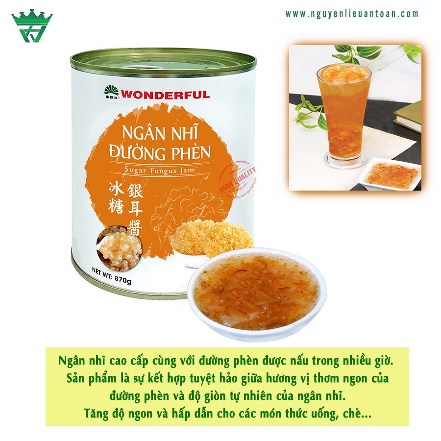 Ngân Nhĩ Đường Phèn Wonderful 850gram