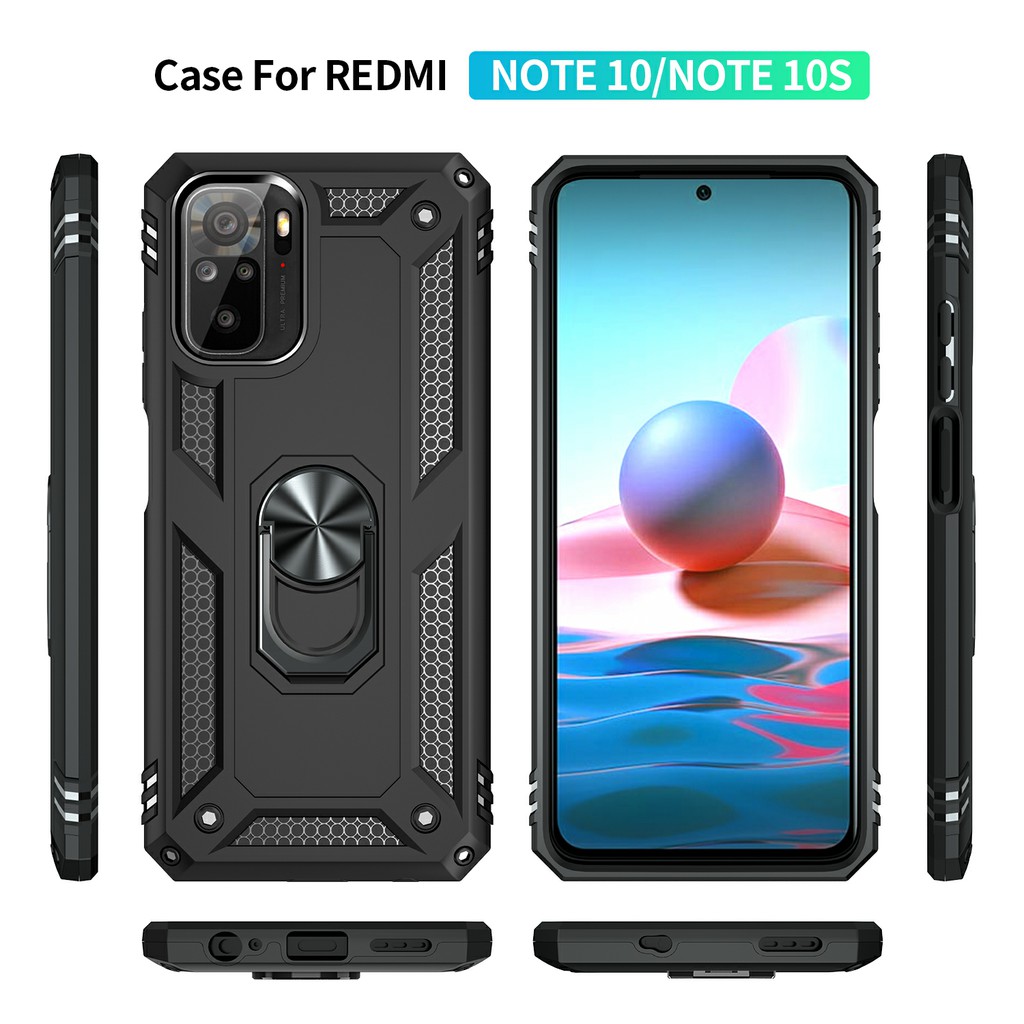 Ốp lưng Redmi Note 10 / Note 10s Quân Đội Iring chống sốc nhẫn hút ô tô cao cấp