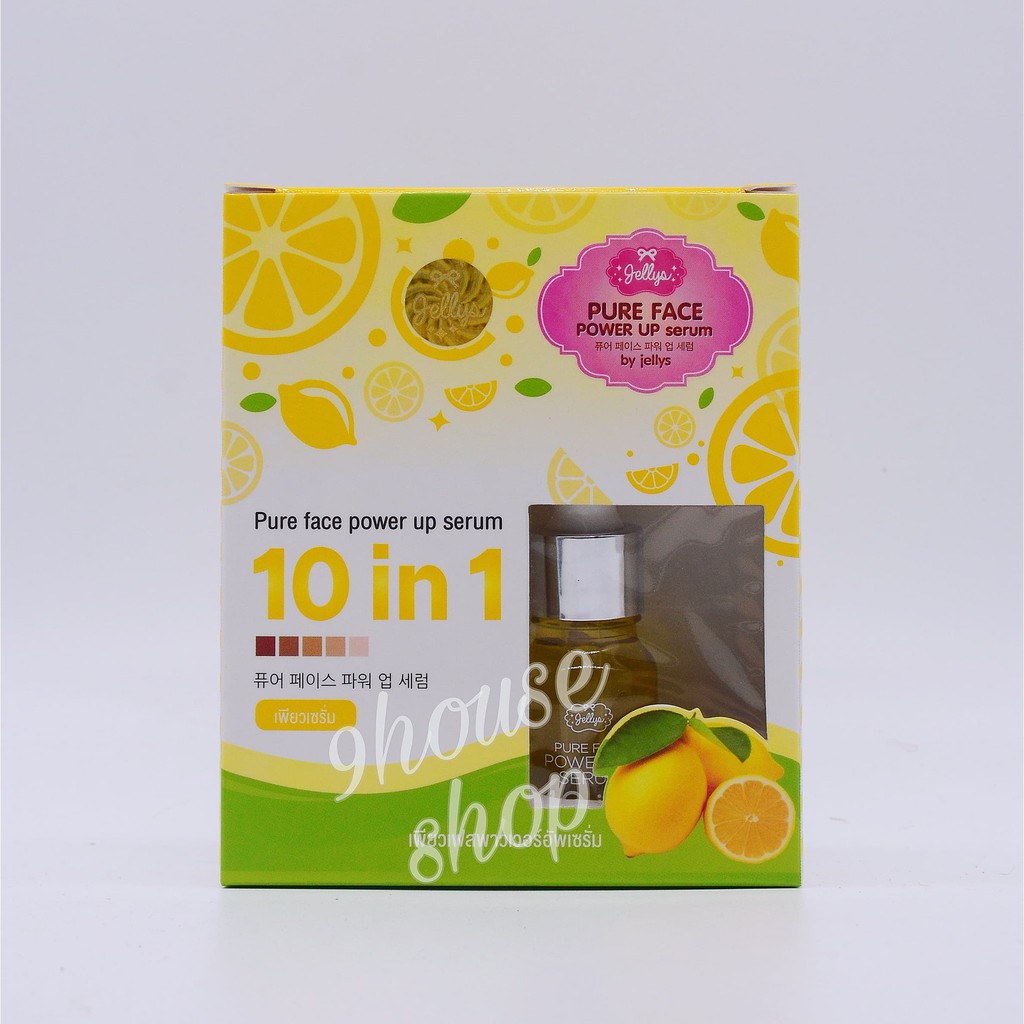 01 Chai Serum Chanh Jellys PURE FACE Power Up 10 in 1 Thái Lan 10ml