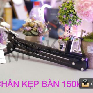 Chân kẹp bàn gắn mic thu âm