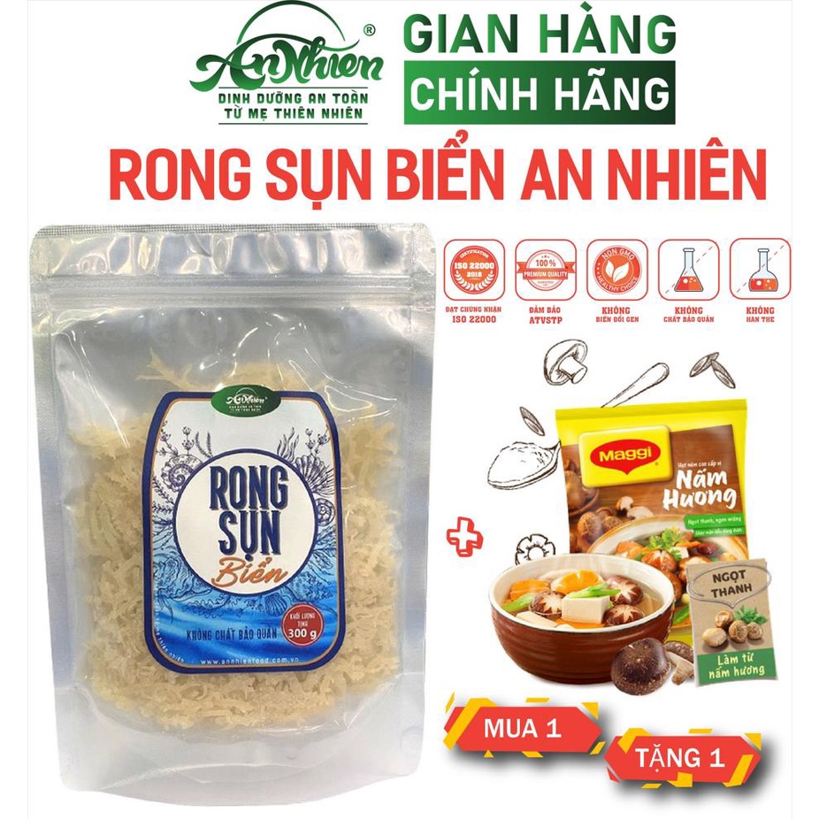 RAU SẠCH, Rong Sụn Biển An Nhiên 300g MUA 1 TẶNG NGAY 1 HẠT NÊM NẤM HƯƠNG MAGGI 55G
