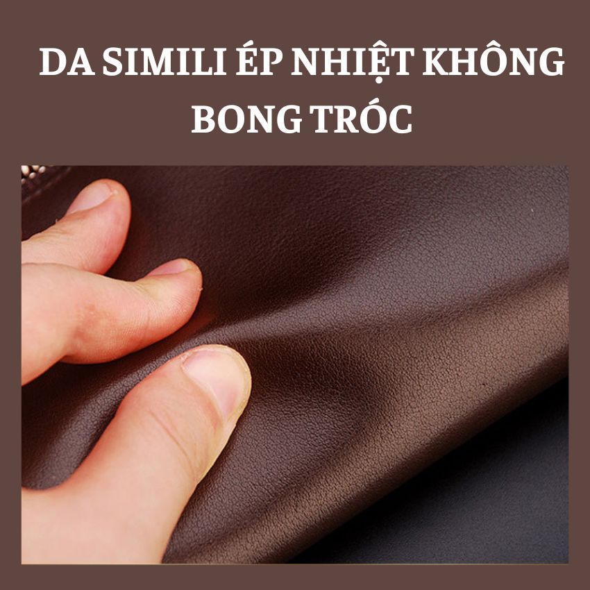 Ví Nam Cầm Tay Cao Cấp Nhiều Ngăn Phong Cách Châu Âu Da Simily Ép Nhiệt Không Bong Tróc Da