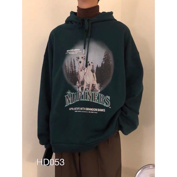 Áo hoodie nam nữ VN CLO in chữ mariners - HD053