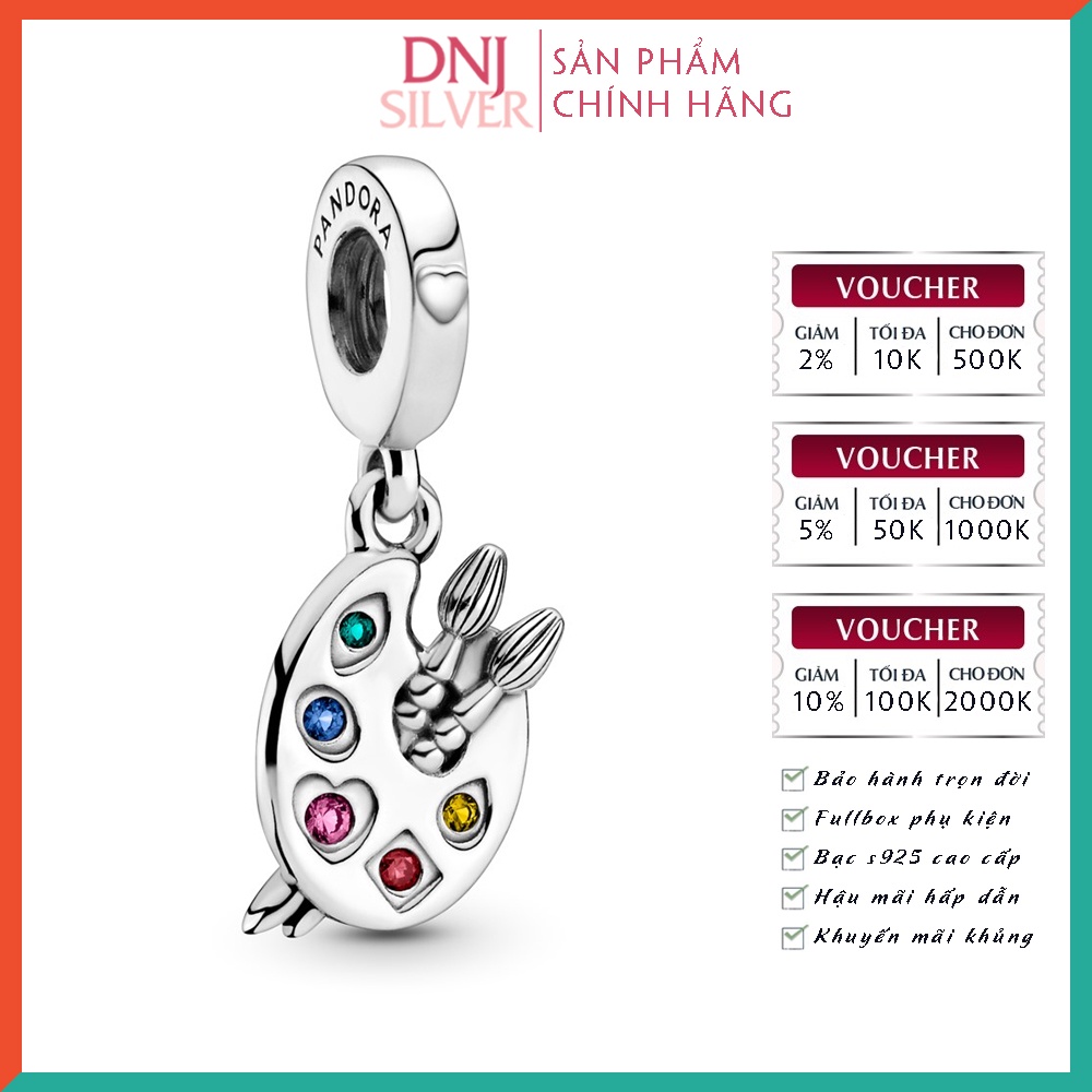 Charm bạc 925 cao cấp, hàng chuẩn bạc - Charm Artist's Palette thích hợp để mix vòng tay charm - DN163