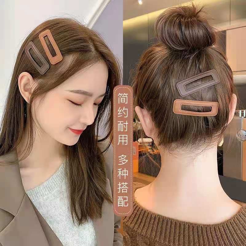 Kẹp Tóc Da PU Hình Joker Phong Cách Hàn Quốc Cho Nữ