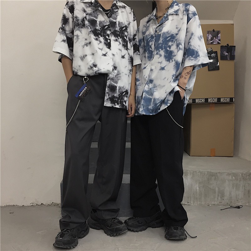 (A268) Áo sơ mi loang tay ngắn nam nữ size M L (kèm ảnh thật ở cuối) | BigBuy360 - bigbuy360.vn