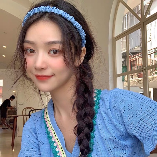 [Cài tóc] Bờm tóc vải bản to phong cách Hàn Quốc nhiều màu