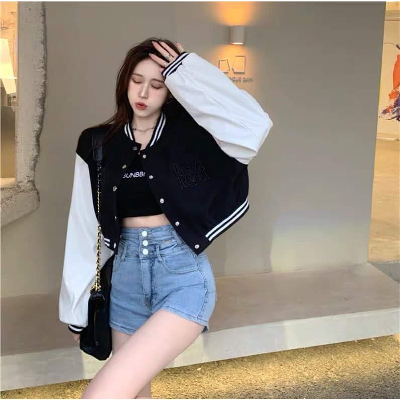 Áo Khoác Bomber Dù Croptop Trơn Siêu Đẹp Camshop
