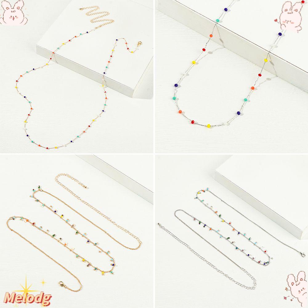 Dây Đeo Thắt Lưng Xỏ Hạt Tròn Nhiều Màu Sắc Cho Nữ