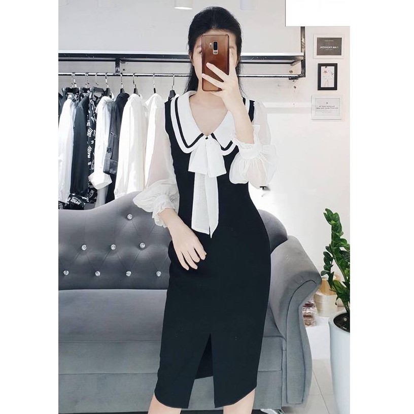 Đầm Nữ Body Cúp Ngực Dài Tay Thời Trang Esther Fashion