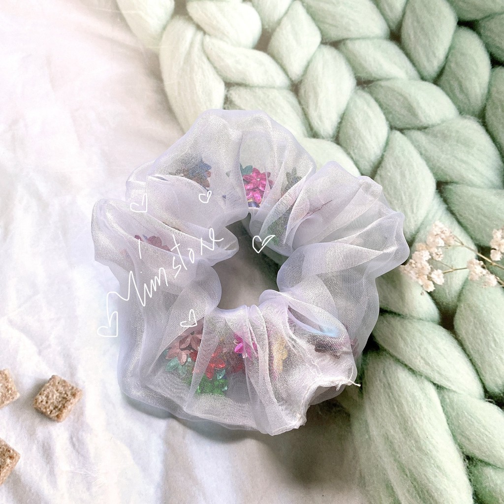 {Ảnh thật} SCRUNCHIES SAO RƠI KIM TUYẾN STARLIGHT - CỘT TÓC VẢI THỜI TRANG GIÁ RẺ