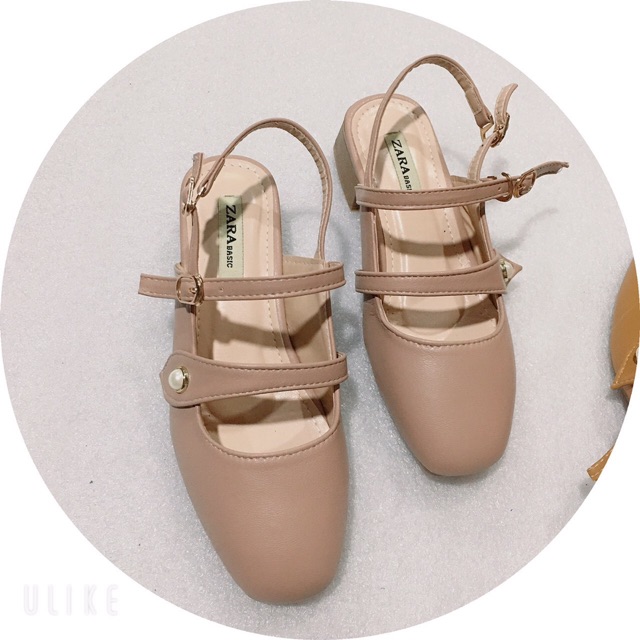 Giày đính ngọc 2 quai sang chảnh ( gót 3p) | BigBuy360 - bigbuy360.vn