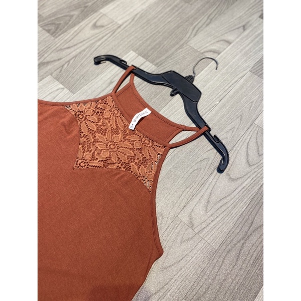 Áo 2 dây váy thun cotton form suông rộng