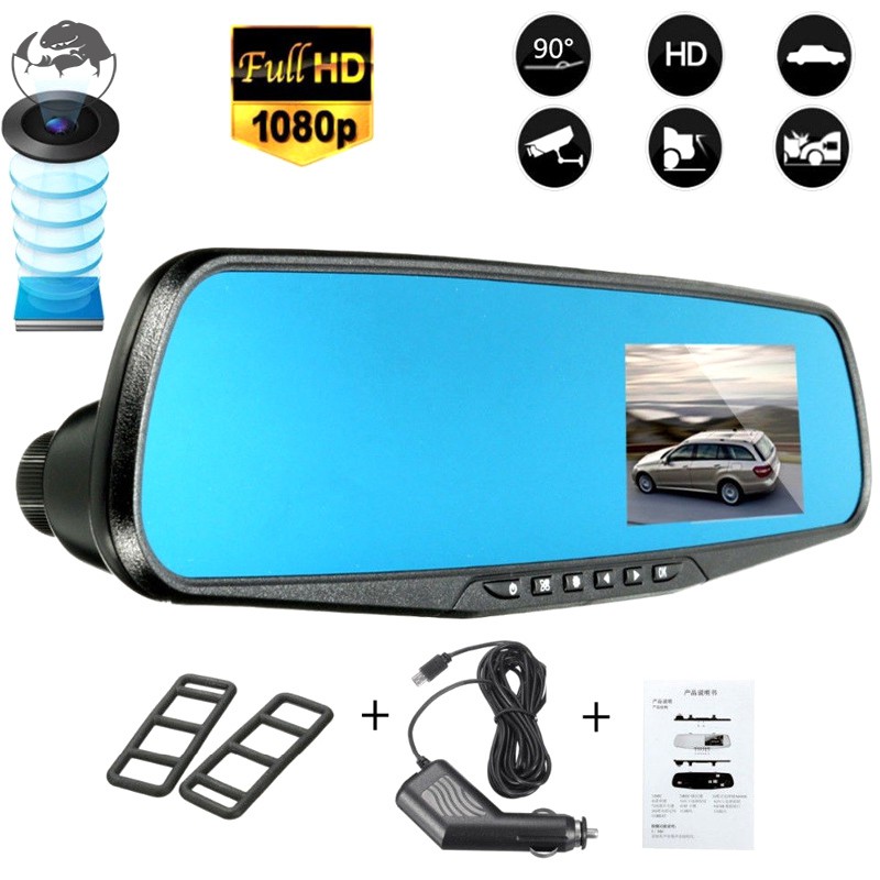 Gương Chiếu Hậu Tích Hợp Camera Hd 1080p 2.8 "lcd Hỗ Trợ Quay Ban Đêm