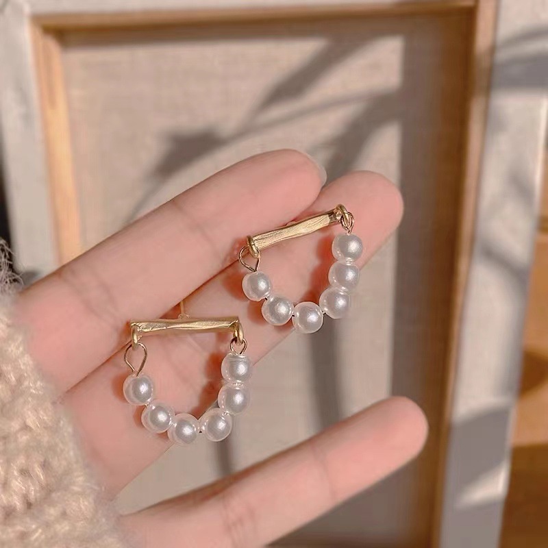 Khuyên Tai Đính Hạt Ngọc Trai Nhỏ Đơn Giản Chất Lượng Cao Thời Trang Năm 2022 Cho Nữ