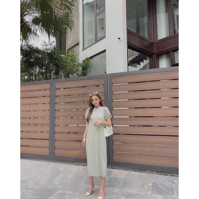 ĐẦM THUN TĂM SIÊU MÁT dáng basic dễ mặc phom dài như hình