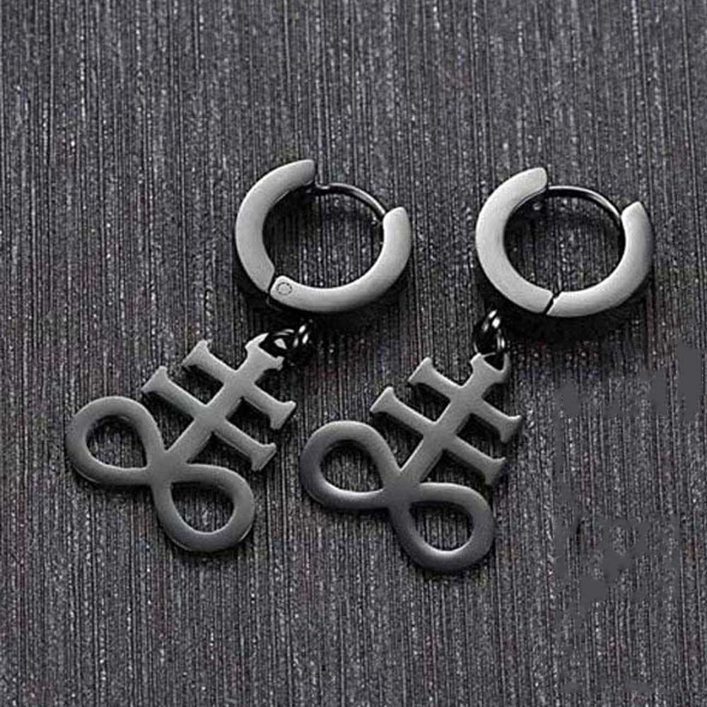 Bông Tai Hình Thánh Giá Thời Trang Dành Cho Nam|Bông Tai Thép Titan Màu Sắc Hình Thánh Giá