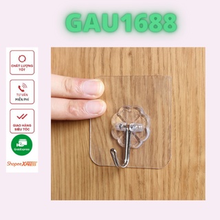 Móc Dán Tường Siêu Dính Trong Suốt Chịu Lực Tốt Treo Tường Chắc Chắn 6*6 cm - Móc dính tường GAU1688 (D19)