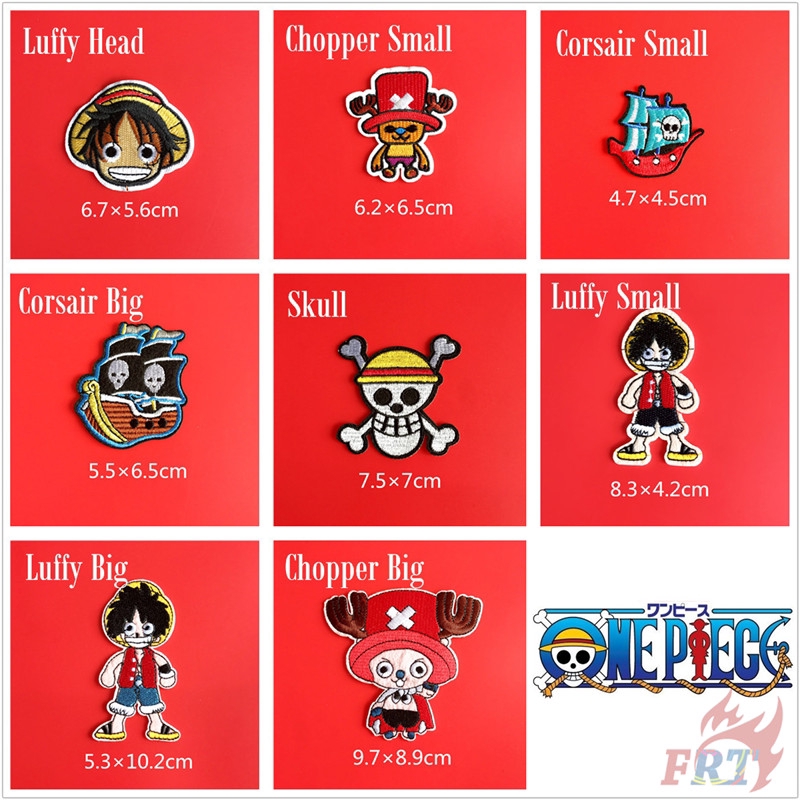 Miếng vá ủi thêu trang trí thủ công hình ảnh phim One Piece S-2