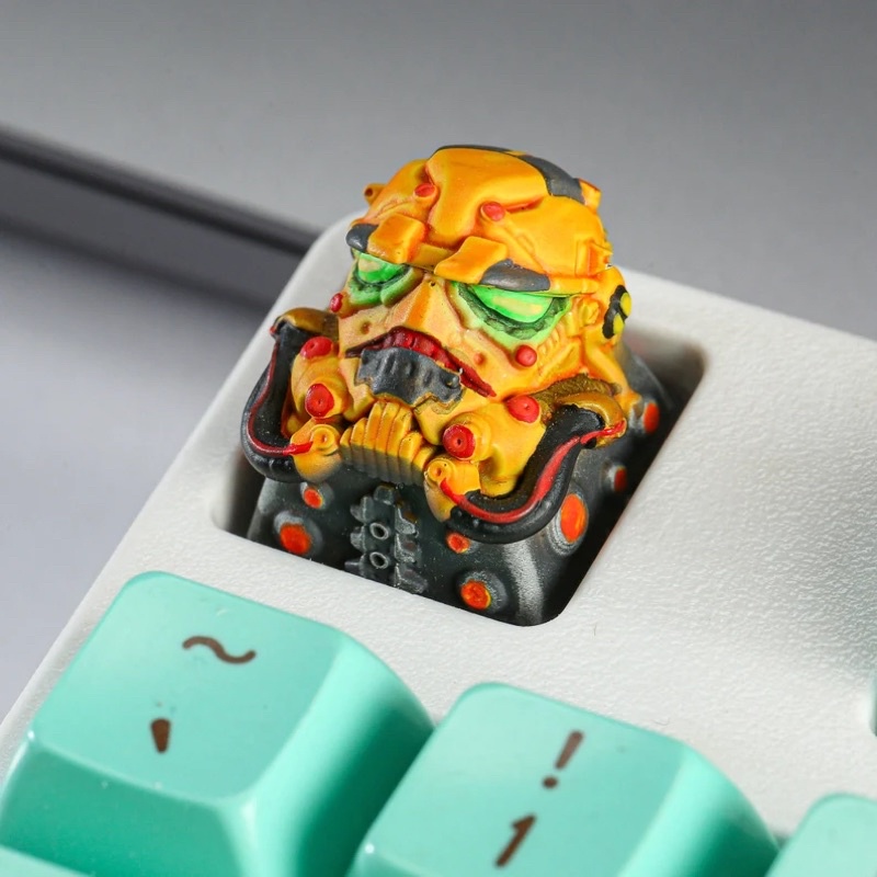 Nút bàn phím cơ Cyberpunk trooper .Keycap resin Cyberpunk trooper.Keycap Artisan