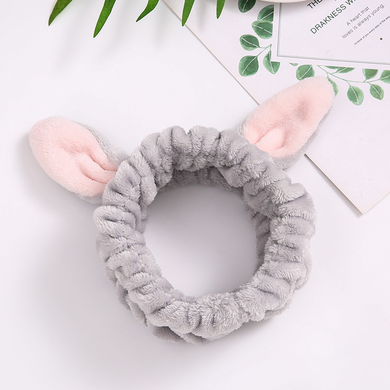 Băng đô rửa mặt co dãn tai thỏ nam nữ, Băng đô tai mèo headband thời trang nam nữ đội đầu,Bờm tóc