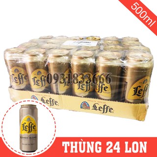 [VOUCHER20K]Bia Bỉ Leffe Vàng 6,6% Thùng 24 lon 500ml