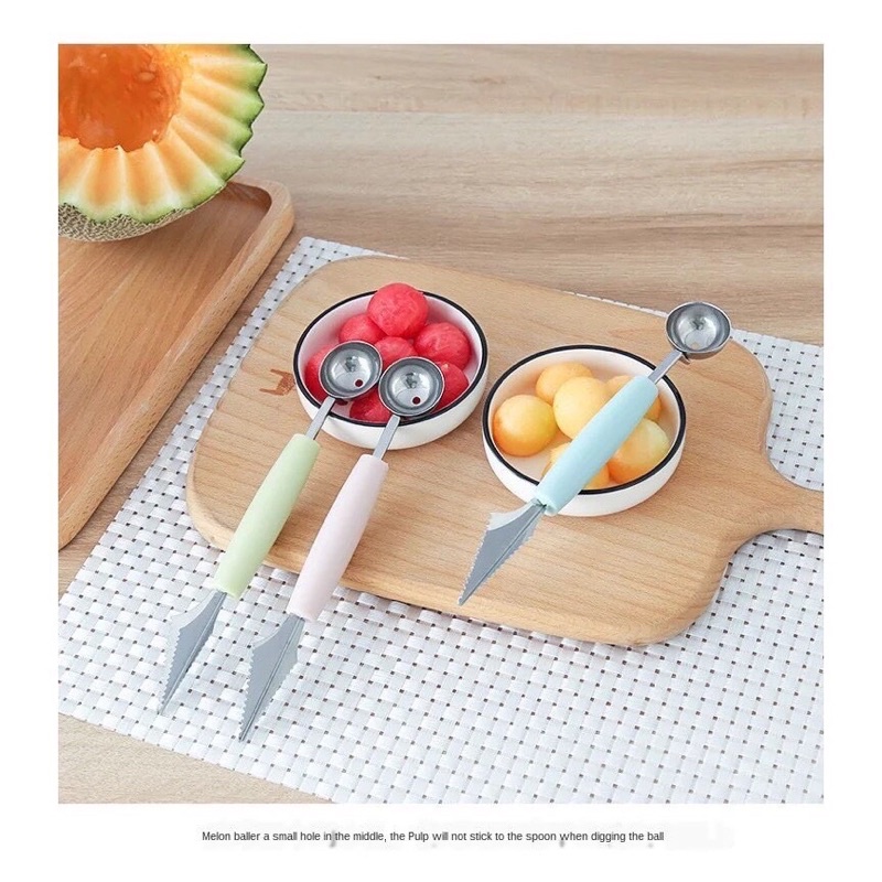 Dụng Cụ Tỉa,Khắc, Múc Trái Cây 2 Đầu