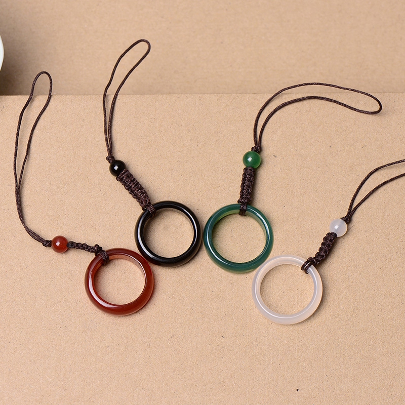 Dây treo điện thoại bằng đá mã não tự nhiên cao cấp chống rơi tiện lợi | BigBuy360 - bigbuy360.vn