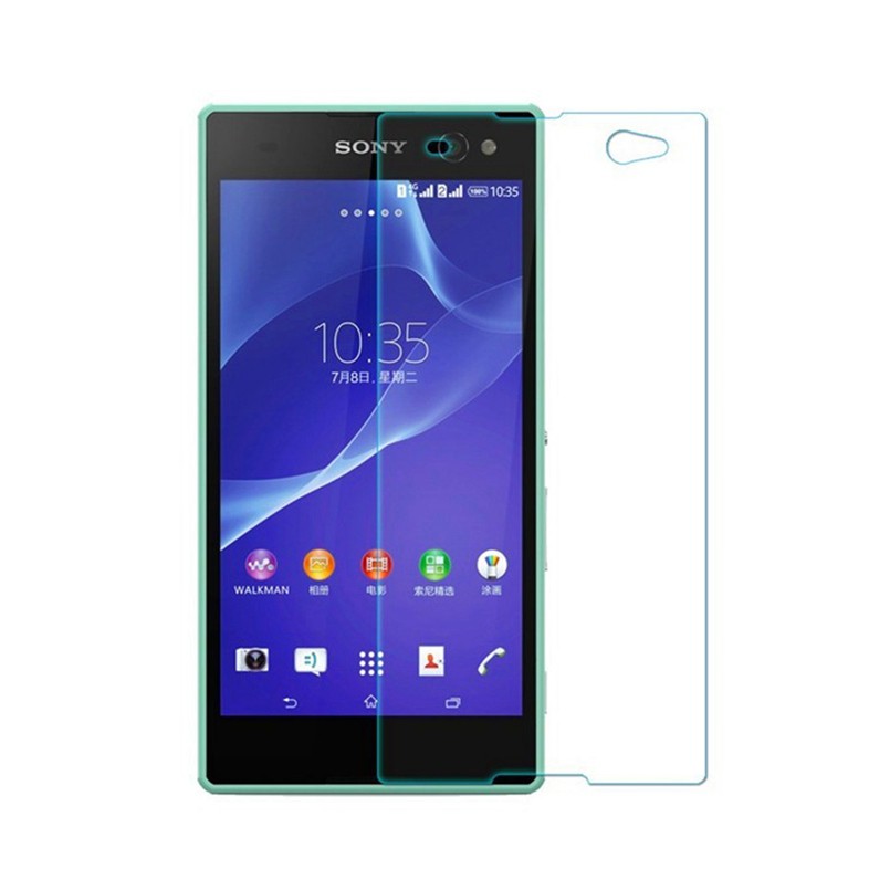 2 Kính Cường Lực Cho Sony Xperia C3 C4 C5 E3 E4 E5 L1 L2 L3 M2 M4 Aqua M5 R1 T2 T3