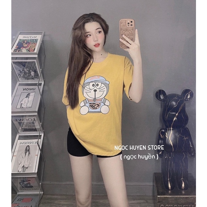 Sét áo hình mèo xanh+quần đùi legging TT12