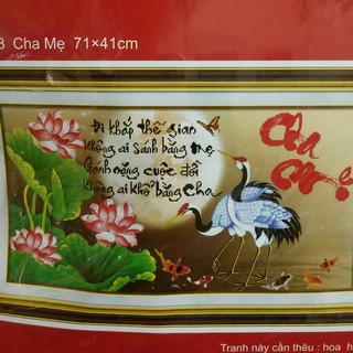 Tranh Thêu Cha Mẹ DLH-223008