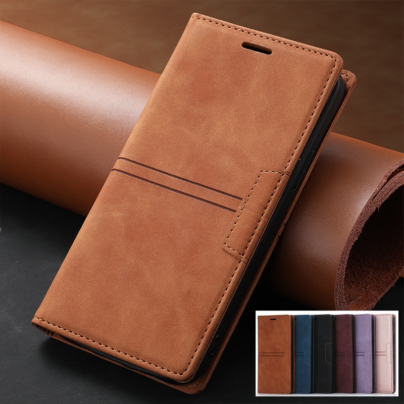 Bao da điện thoại nắp lật từ tính ngăn đựng thẻ thích hợp cho Iphone 12 Mini 11 Pro Xs Max Xr I8 I7 I6S Plus Se 2020