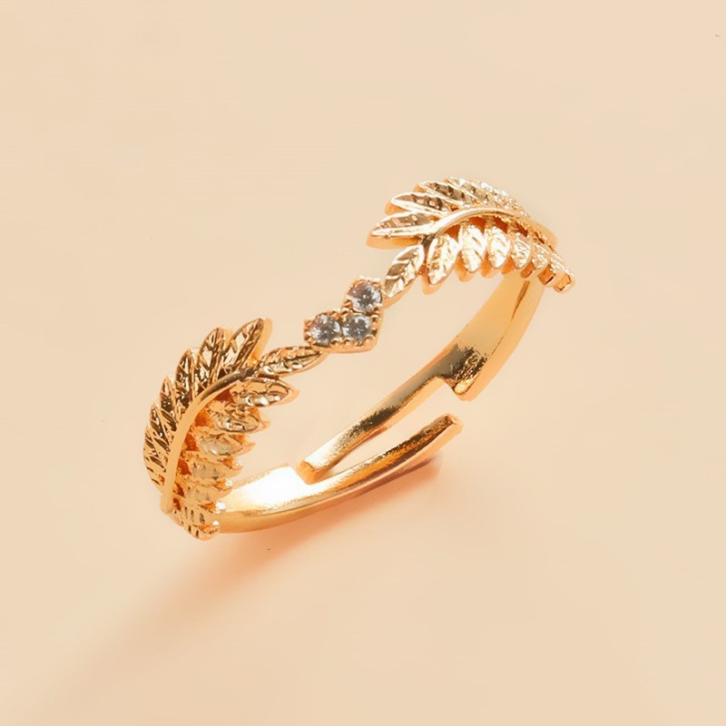 Nhẫn hình chiếc lá phong cách Hàn Quốc độc đáo cho nữ