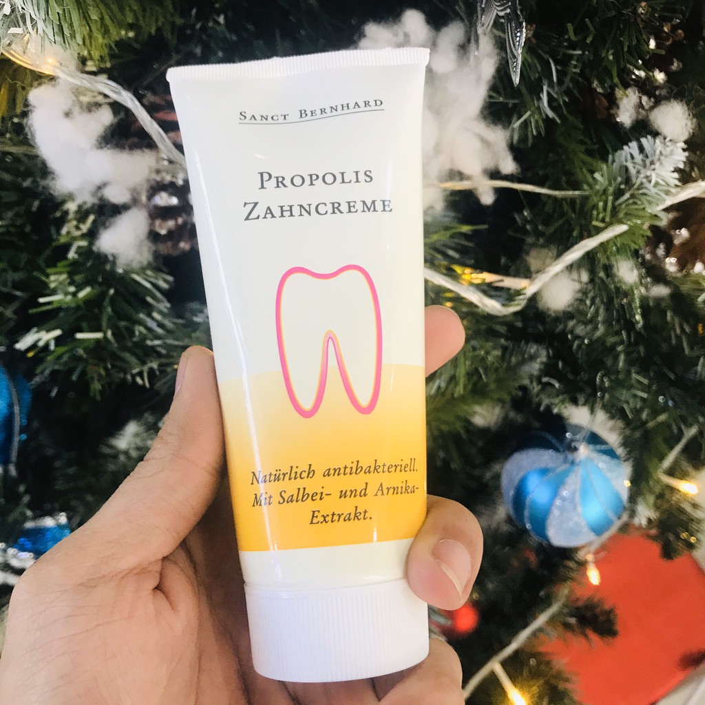 Kem đánh răng thảo dược Propolis Zahncreme chống viêm kháng khuẩn [Chính hãng Sanct Bernhard Đức ]