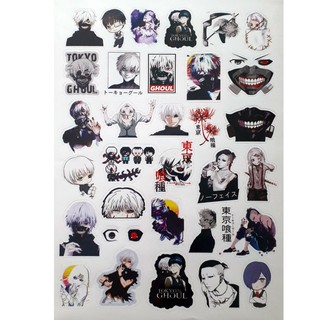 Sticker/Hình dán anime Tokyo Ghoul (30-35 sticker/1 tấm)