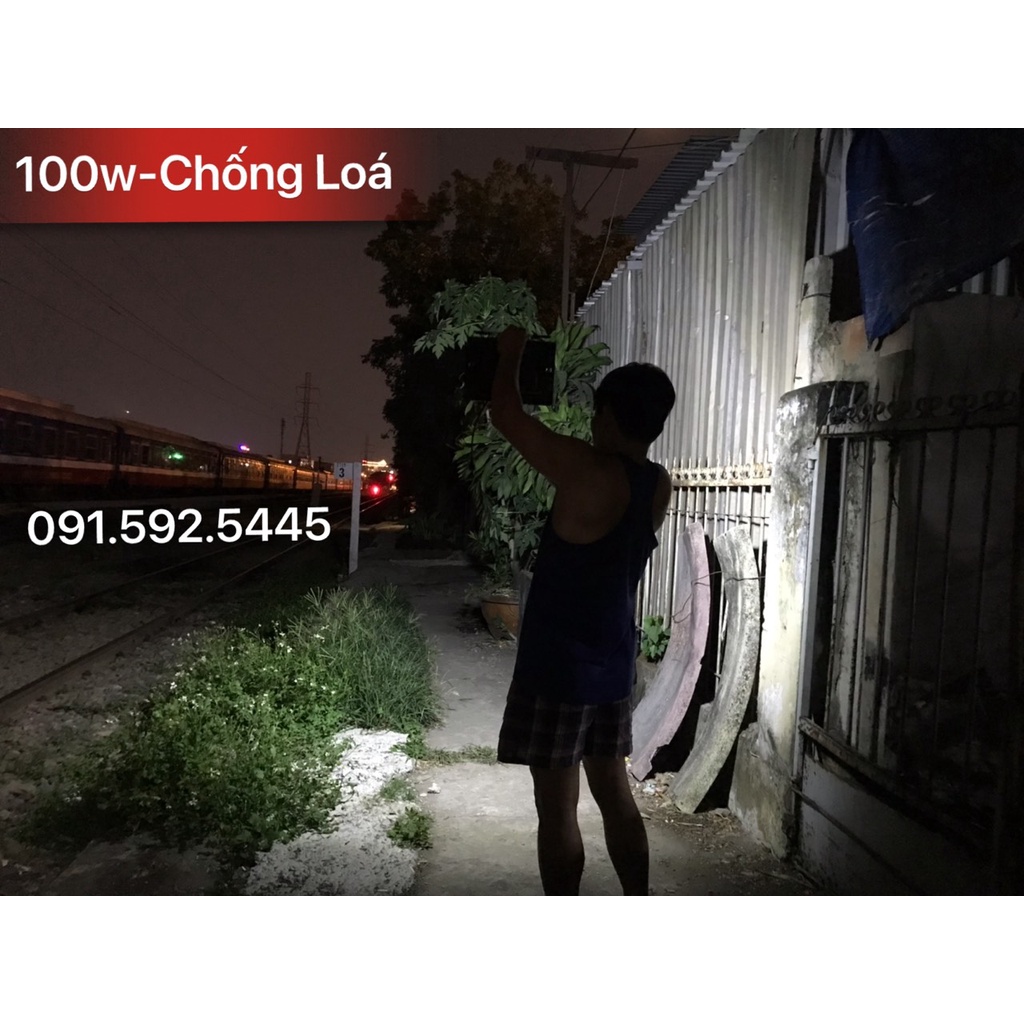 Đèn Năng Lượng Mặt Trời Chống Lóa 100w. Sáng Tốt. Đèn Pha Led, IP67