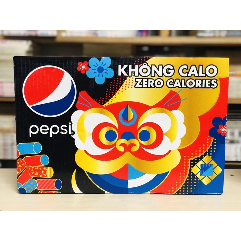 Pepsi không Calo 24 lon/Thùng 320ml Chang's Food
