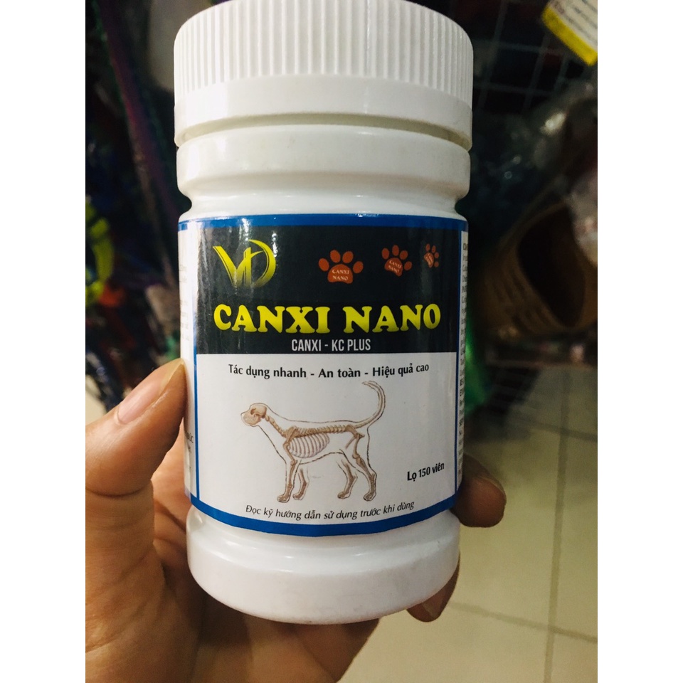 Canxi nano chó mèo cho chó bầu bổ sung canxi, chống hạ bàn, cụp tai chó,phòng bại liệt tốt cho thời kì mang thai