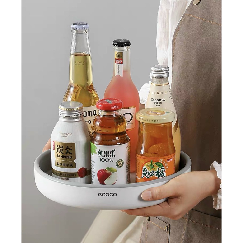 Kệ Để Đồ Mỹ Phẩm Nhà Tắm ECOCO Xoay 360 Độ, Kệ Sắp Xếp Gia Vị, Đựng Hoa Qủa Nhà Bếp Gọn Gàng Ngăn Nắp