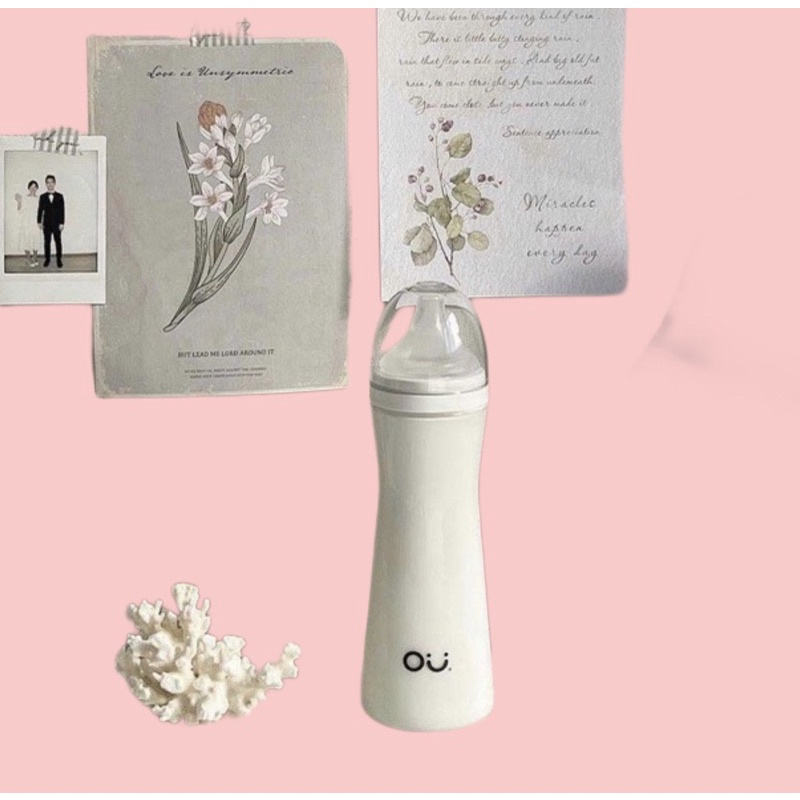 Bình sữa cho bé OU Wish Hàn Quốc 140ml, 260ml tặng kèm nắp trữ sữa silicon - SHOP MẸ MIN