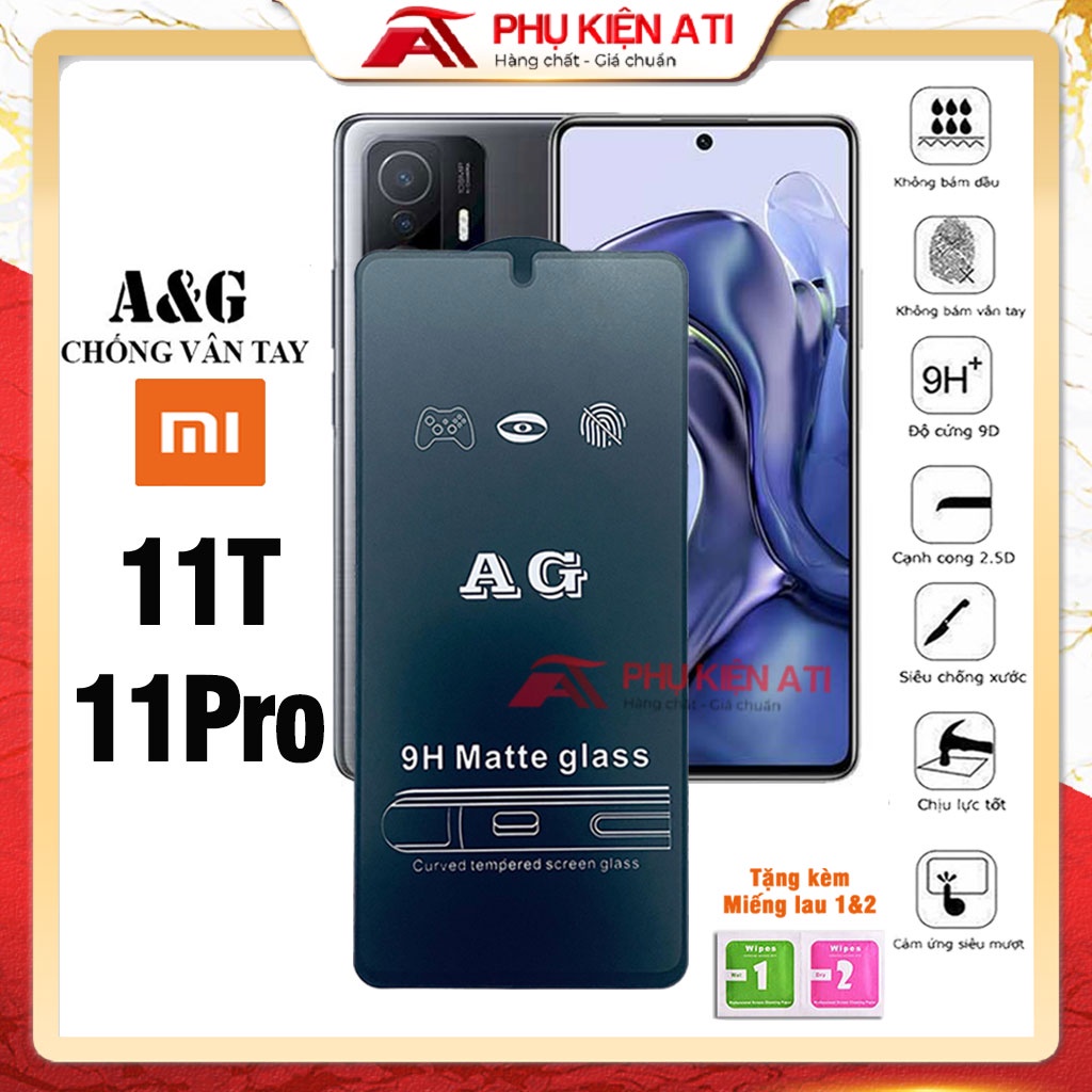 Kính cường lực Xiaomi 11T / 11 Pro - Chống chói chống lóa - Mặt nhám vuốt mượt mà- Phụ kiện ATI