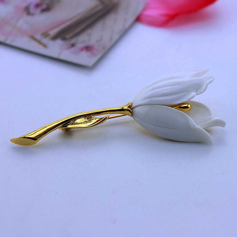 Trâm cài áo bằng nhựa hình bông hoa thời trang dự tiệc